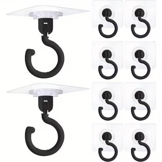 5pcs Rotating Ceiling Hooks – 360° Swivel Utility Hangers (Pack of 5)