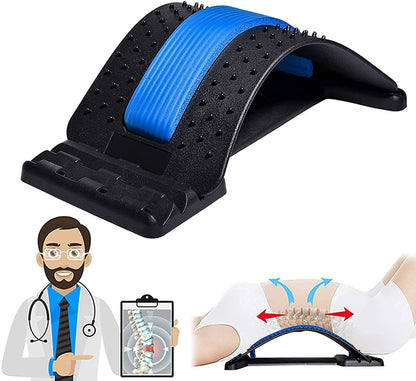 Multi-Level Back Stretcher Posture Corrector for Back Pain Relief (Blue)